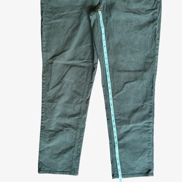 American Eagle Women’s Corduroy High Rise Mom Straight Jeans, Green, 12 Long - Picture 5 of 7